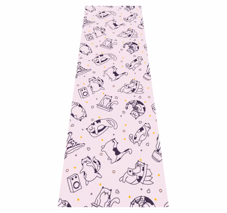 Bedroom vinyl carpet with cat music band design - TenStickers