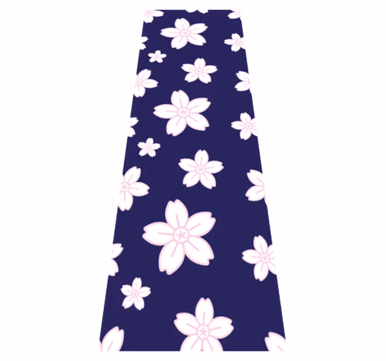 Bedroom vinyl carpet with vintage plum blossom design - TenStickers