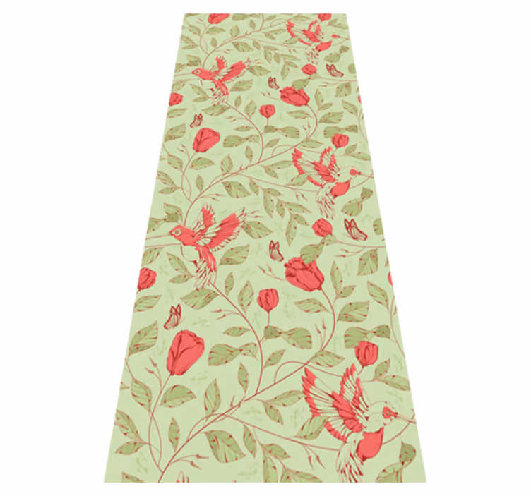 Bedroom vinyl carpet with red tulips pattern - TenStickers