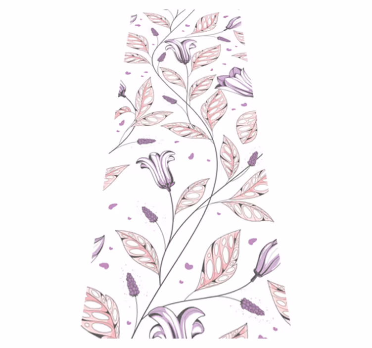 Bedroom vinyl carpet with purple elegant tulips - TenStickers