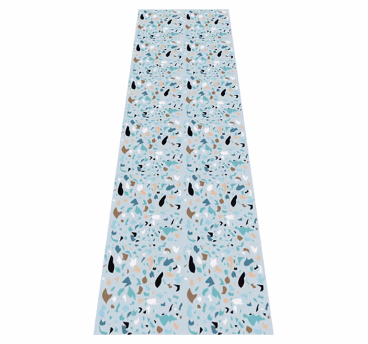 Bedroom vinyl carpet with terrazzo style design - TenStickers