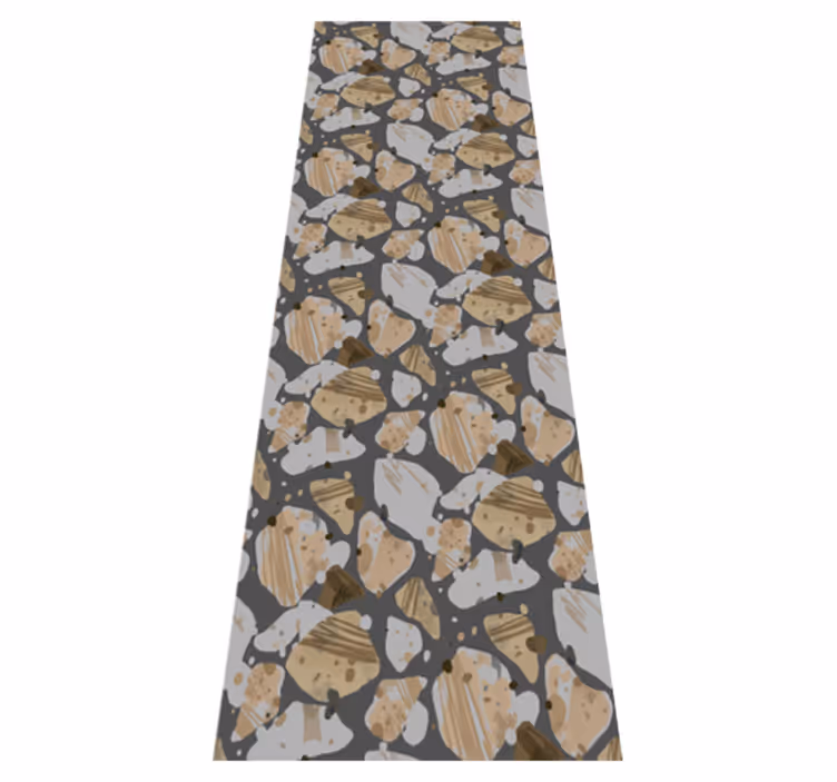 Bedroom vinyl carpet with cement terrazzo design - TenStickers