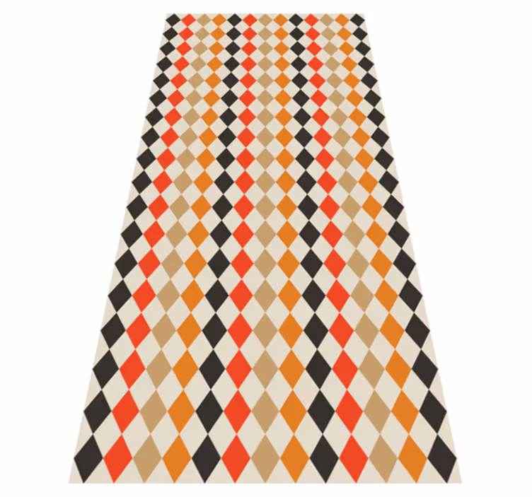 Bedroom vinyl carpet retro 80s diamond pattern - TenStickers