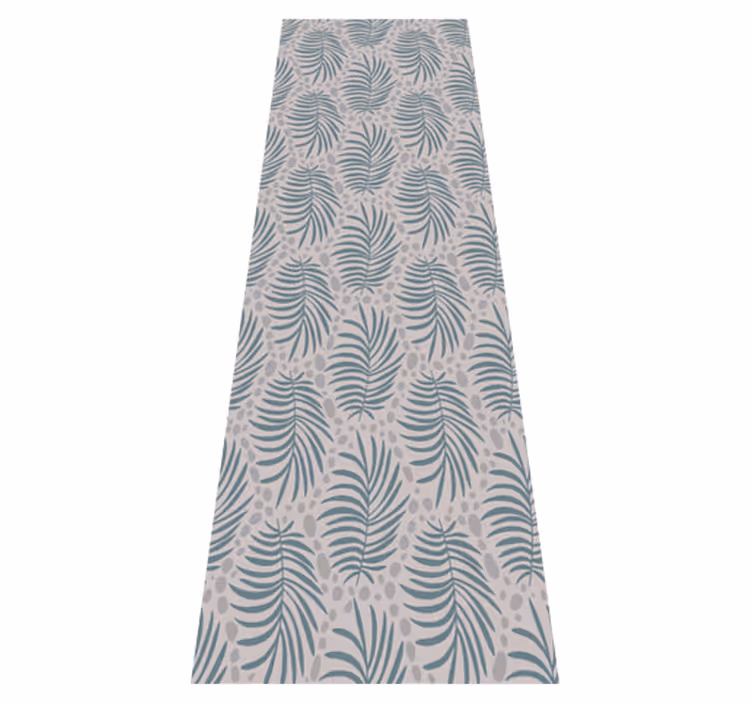 Bedroom vinyl carpet tropical blue hamptons pattern - TenStickers