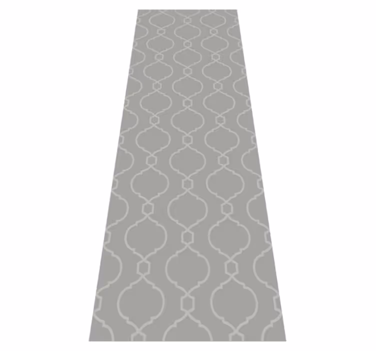 Bedroom vinyl carpet in gray geometric pattern - TenStickers