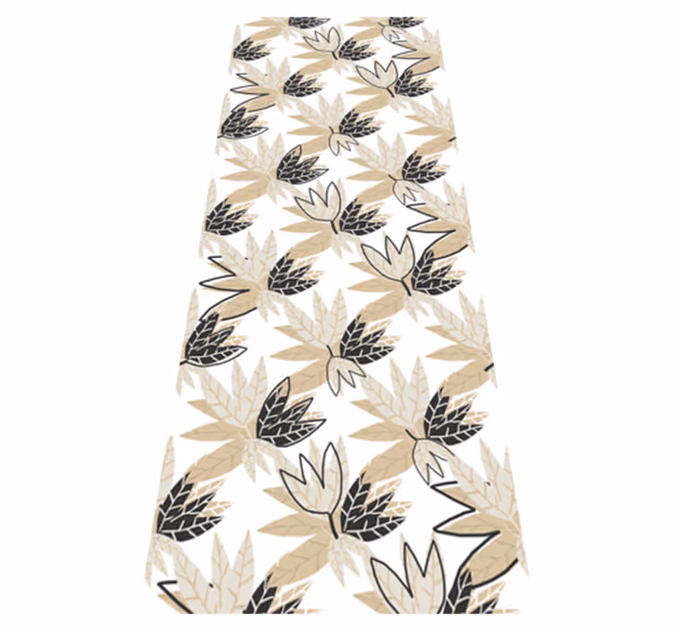 Bedroom vinyl carpet with nordic style brown leaves - TenStickers