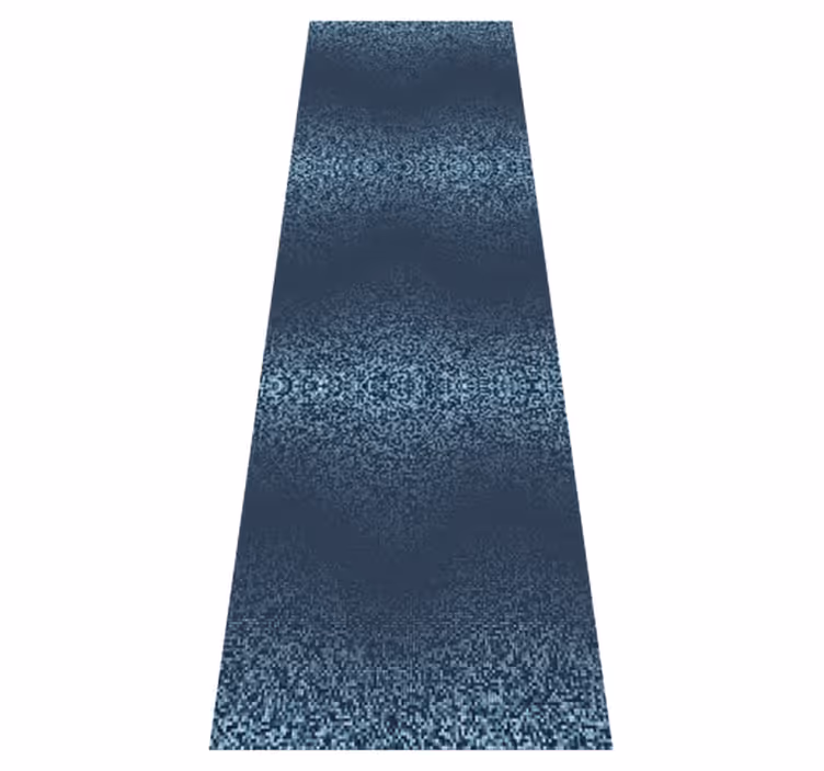Bedroom vinyl carpet retro blue square dotted design - TenStickers