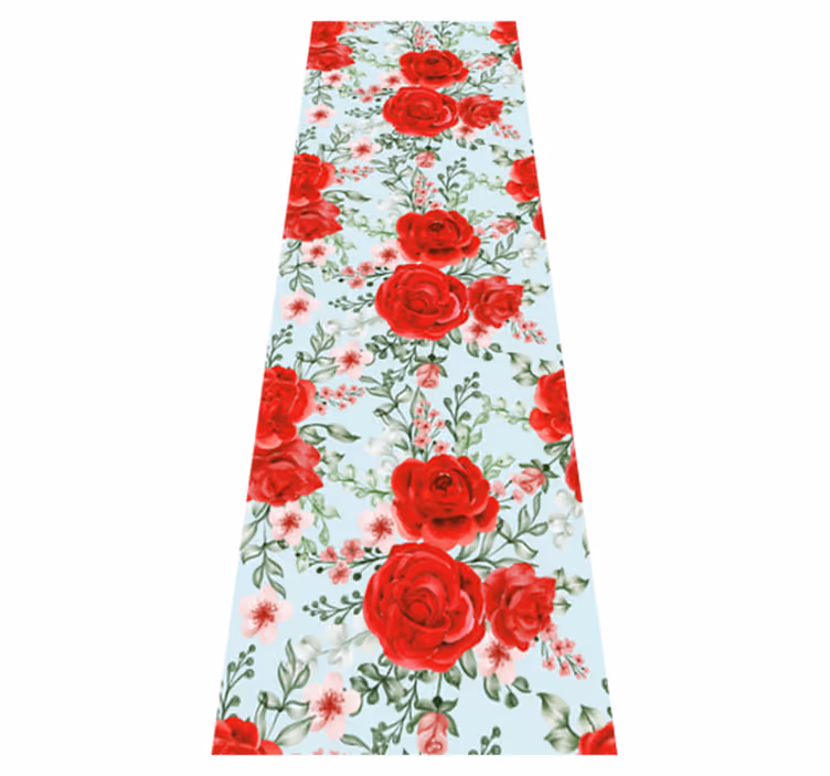 Bedroom vinyl carpet in grandmillennial floral style - TenStickers