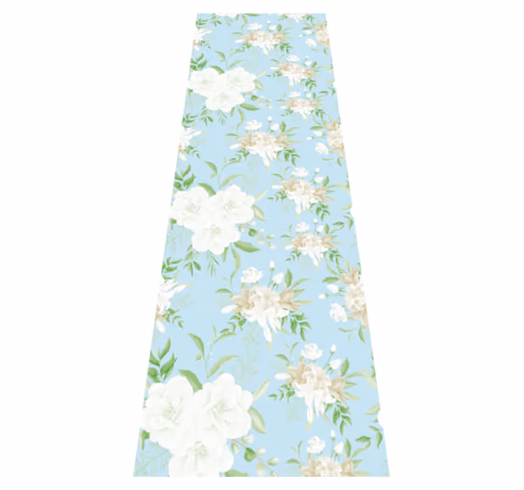 Wild floral grandmillenial style bedroom vinyl carpet - TenStickers