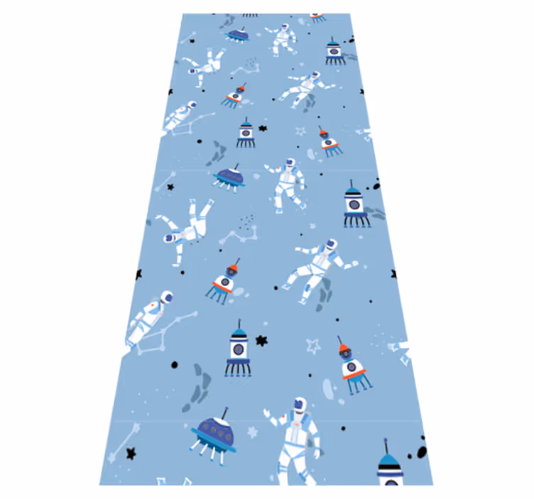 Bedroom vinyl carpet with astronauts and spaceships - TenStickers