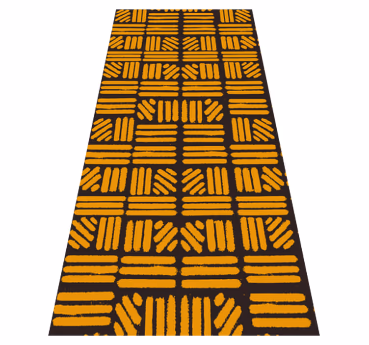 Bedroom vinyl carpet with african golden abstract art - TenStickers