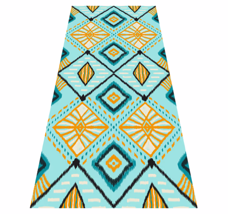 Bedroom vinyl carpet with african abstract geometric design - TenStickers