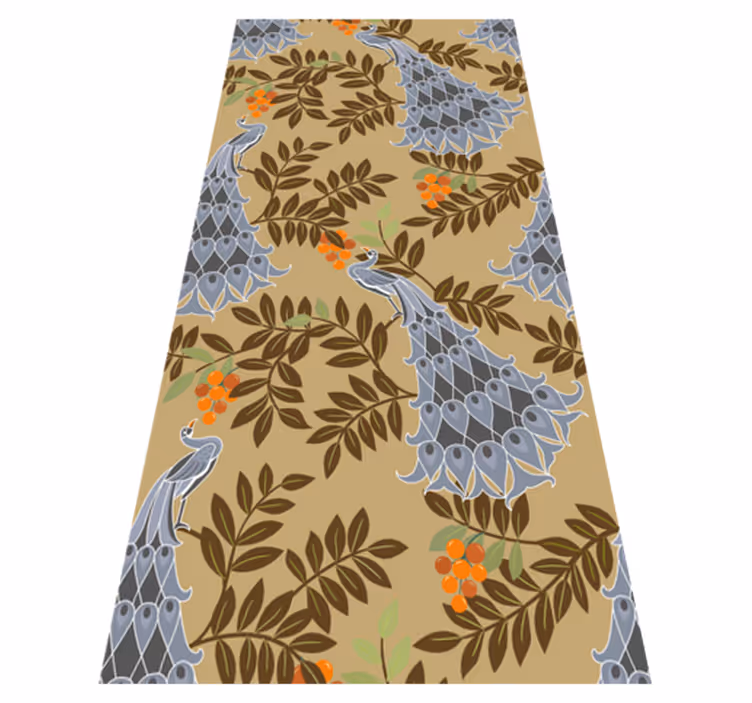 Bedroom vinyl carpet in african gray peacock design - TenStickers