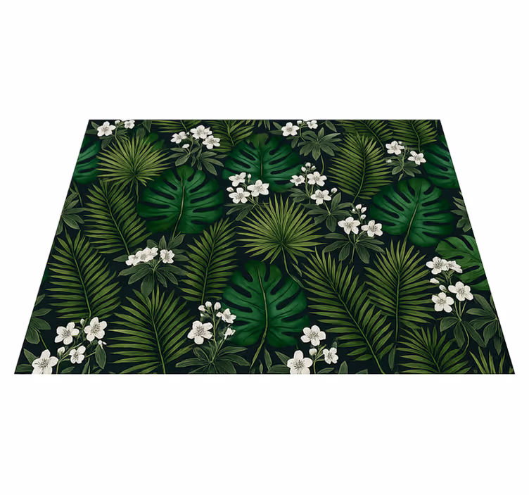 Green exotic nature bedroom vinyl carpet - TenStickers