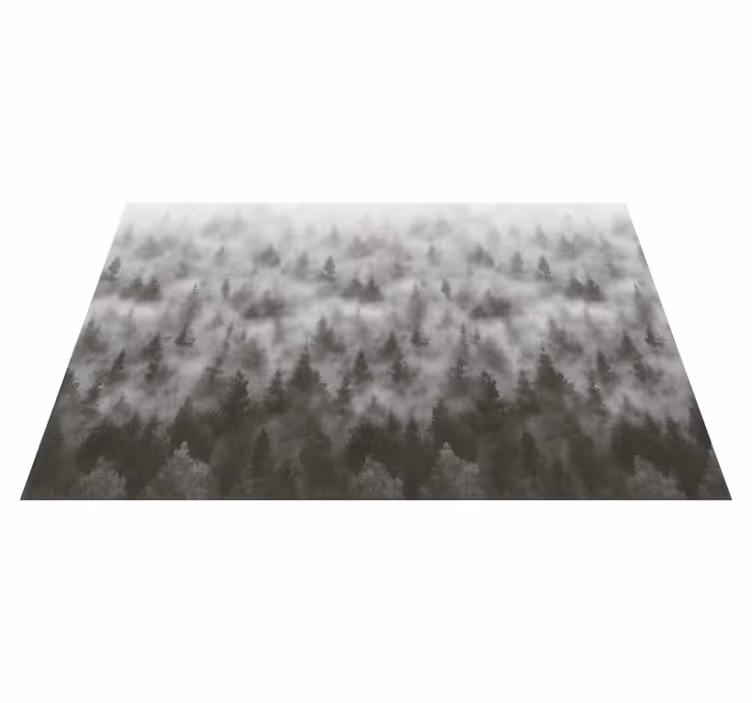 Bedroom vinyl carpet 3d foggy mysterious mountain - TenStickers