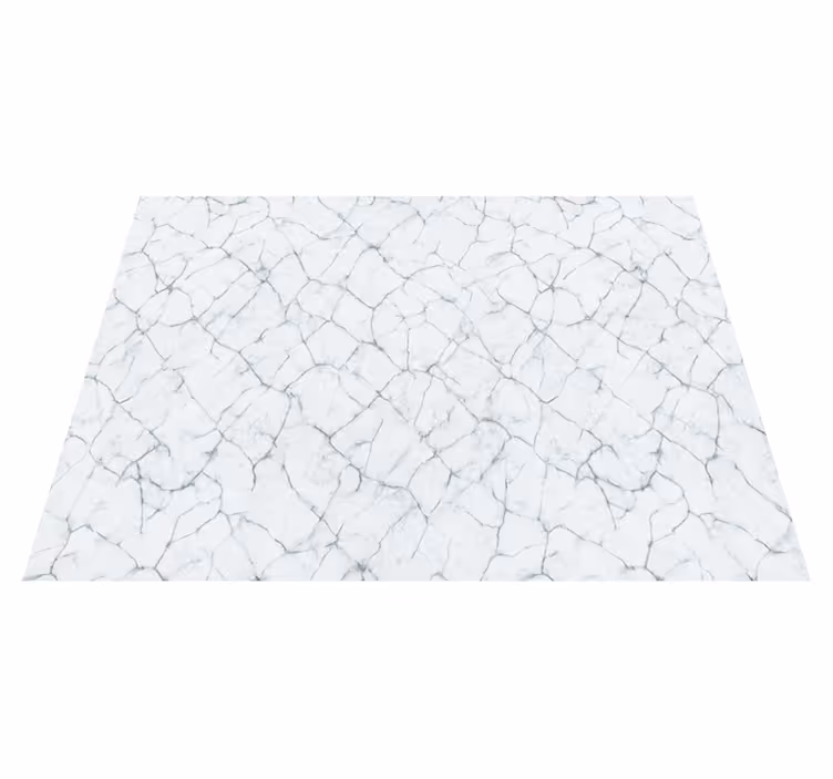 Bedroom vinyl carpet white cracked marble design - TenStickers