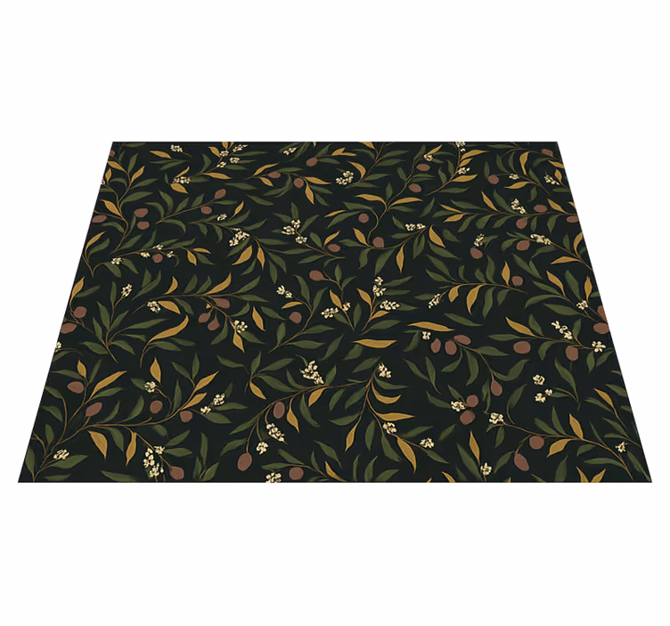 Bedroom vinyl carpet with simple floral pattern - TenStickers