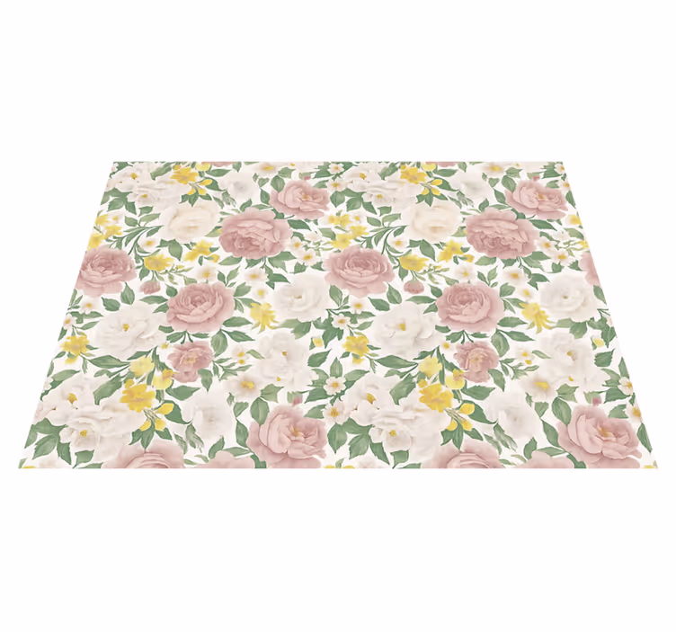Bedroom vinyl carpet smoky mysterious botanical design - TenStickers
