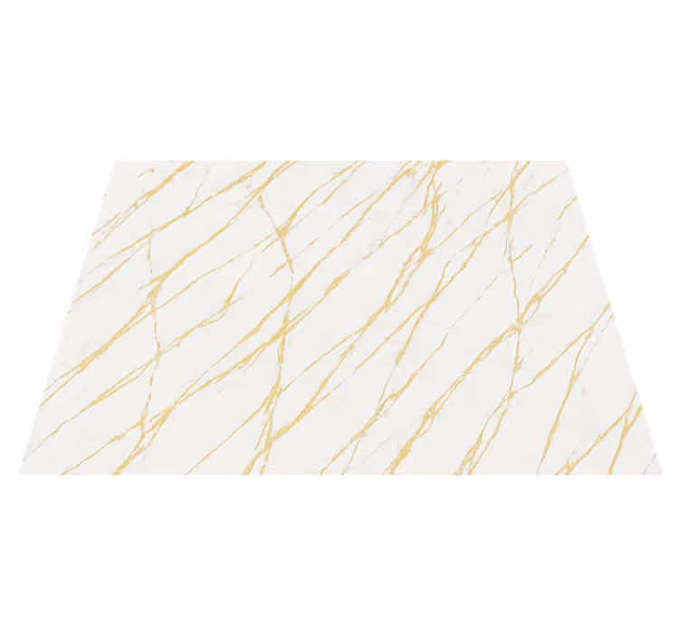 Bedroom vinyl carpet white stone with gold veins - TenStickers