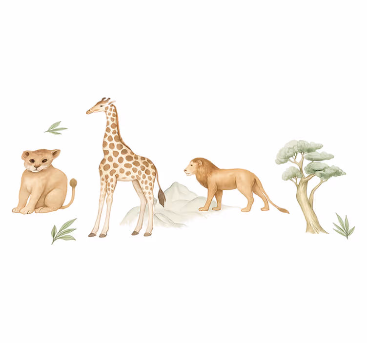 Calmed savannah bedroom vinyl carpet - TenStickers