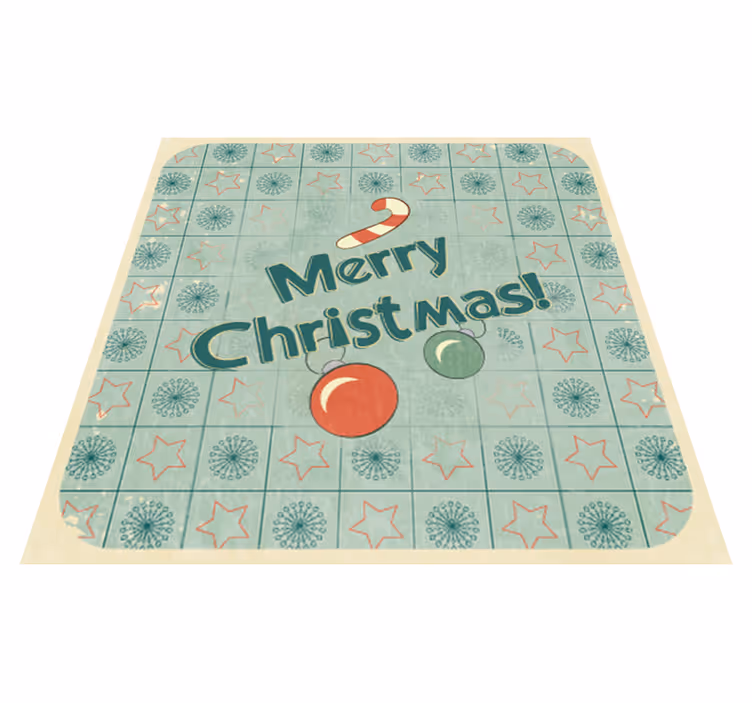Bedroom vinyl carpet merry christmas decor sign - TenStickers