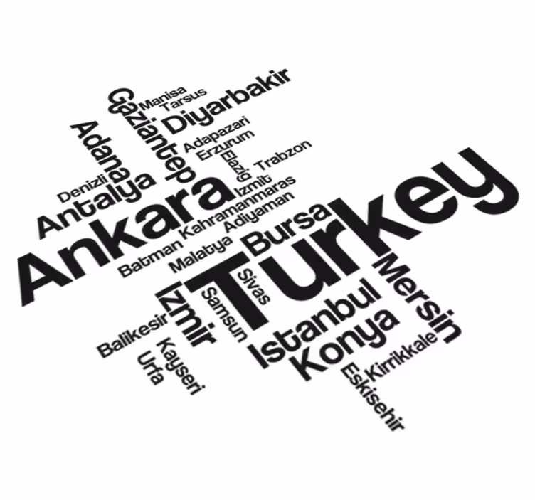 Bedroom vinyl carpet turkey decorative vinyl text - TenStickers