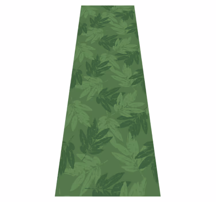 Office vinyl carpet with simple green leaves pattern - TenStickers