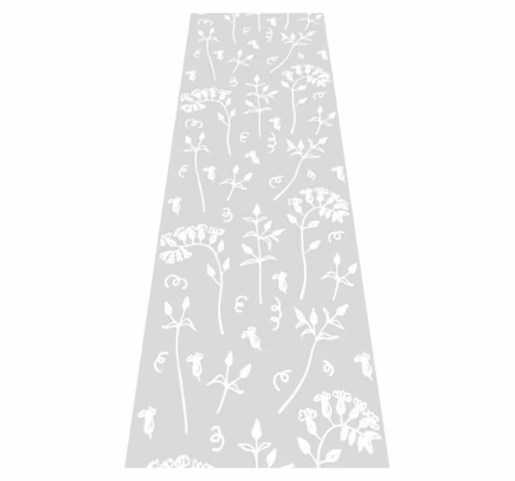 Office vinyl carpet with floral design - TenStickers