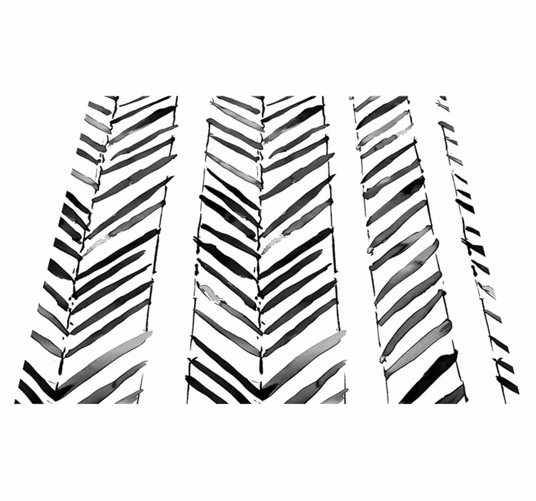 Office vinyl carpet in black and white geometric design - TenStickers