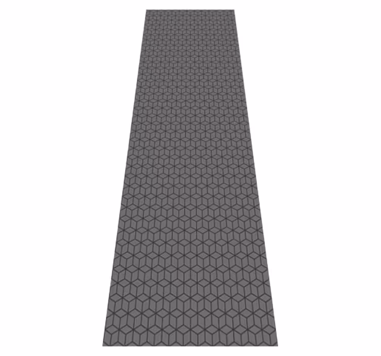 Office vinyl carpet with 3d gray cubes design - TenStickers