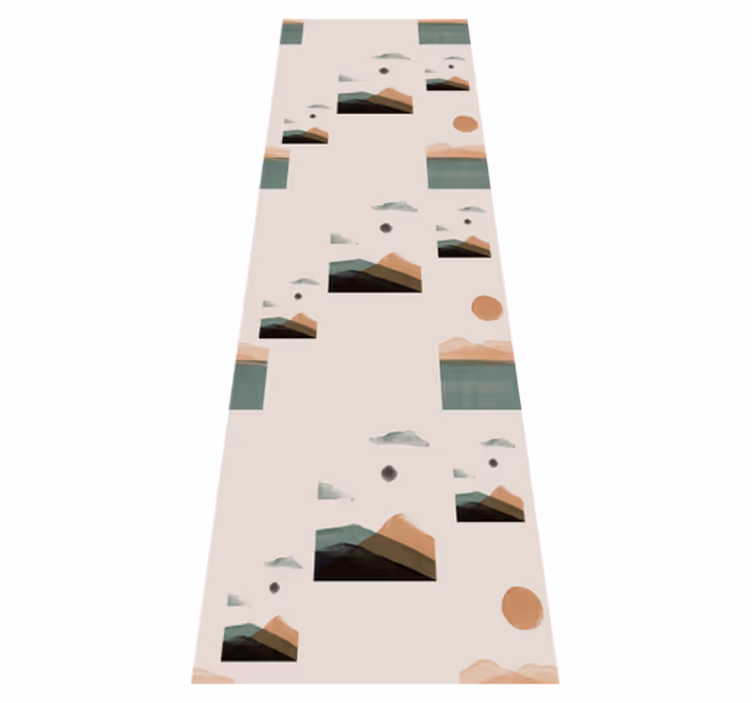 Abstract mountains office vinyl carpet - TenStickers