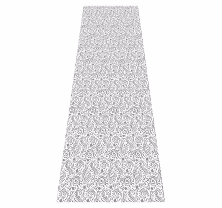 Ornamental flowers vintage office vinyl carpet - TenStickers