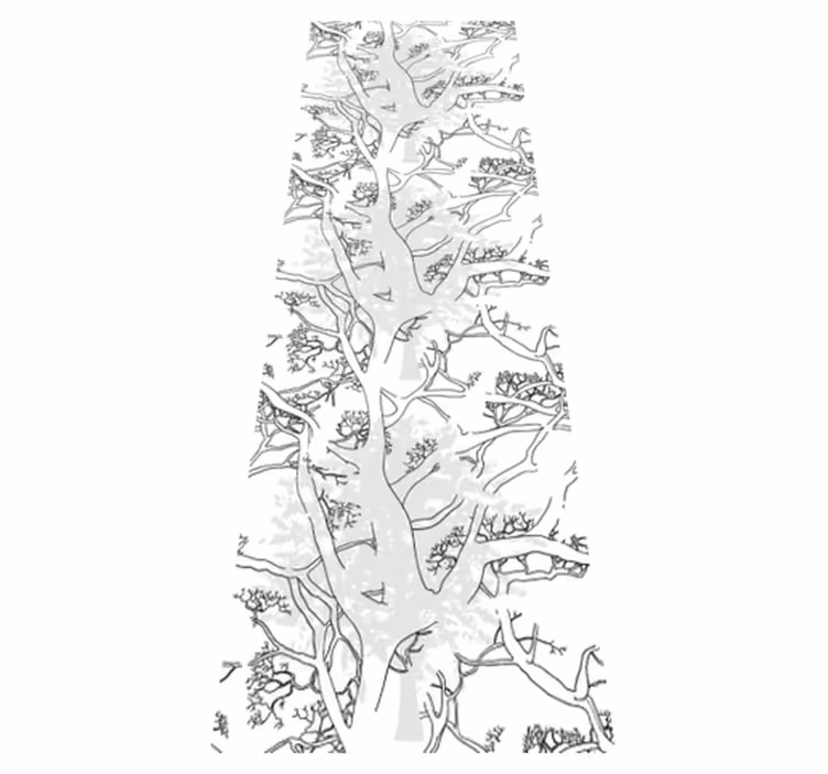 Dark tree branches office vinyl carpet - TenStickers