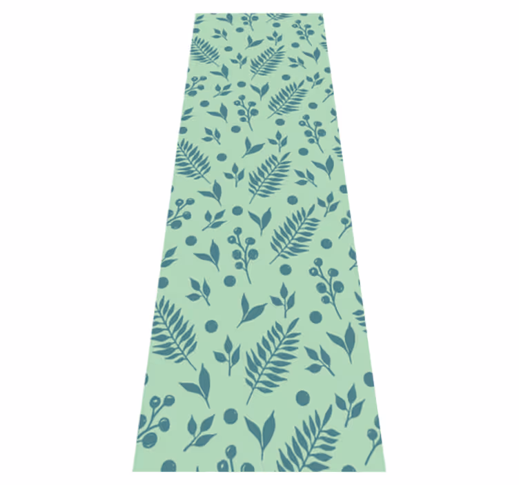 Office vinyl carpet green leaves on green - TenStickers