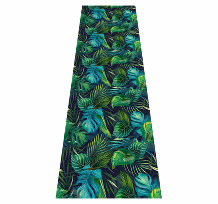 Office vinyl carpet green leaves realistic pattern - TenStickers