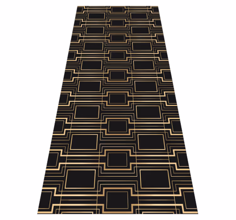 Office vinyl carpet with gold frames art decor - TenStickers