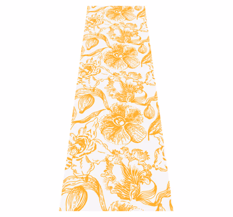 Office vinyl carpet with yellow orchid pattern - TenStickers