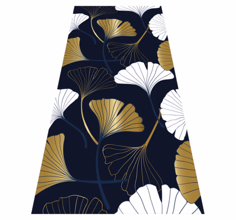 Office vinyl carpet with embossed ginkgo leaves - TenStickers