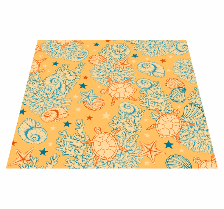 Bedroom vinyl carpet underwater soft colors - TenStickers