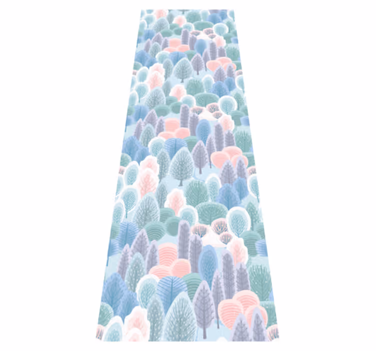 Bedroom vinyl carpet in pastel winter forest design - TenStickers