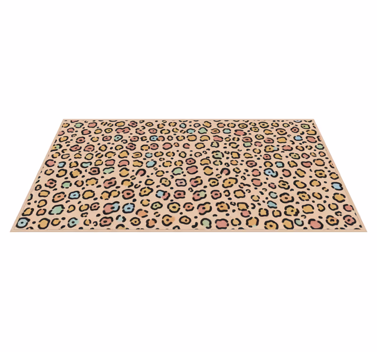 Bedroom vinyl carpet in pastel leopard print - TenStickers