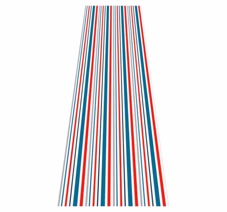 Bedroom vinyl carpet in marine retro striped design - TenStickers