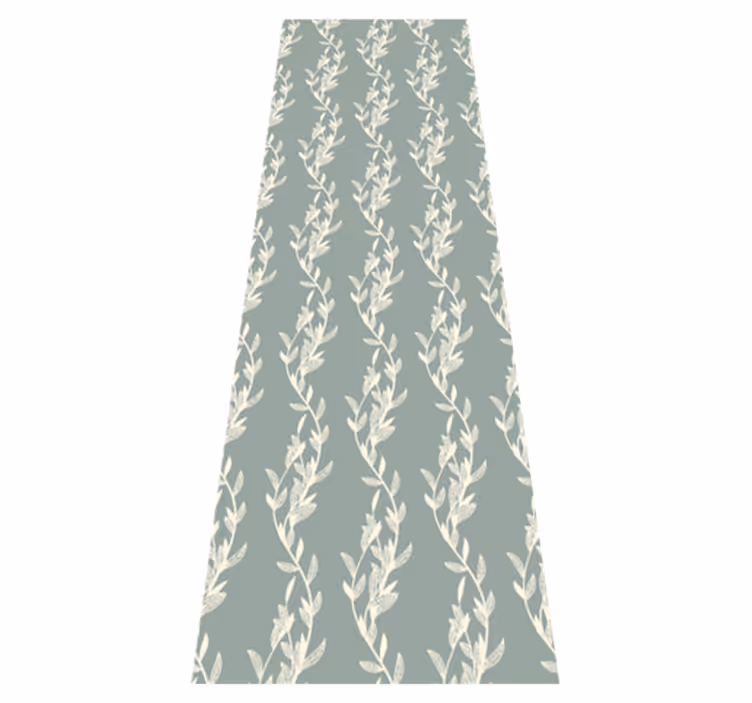 Bedroom vinyl carpet with provencal twig leaves - TenStickers