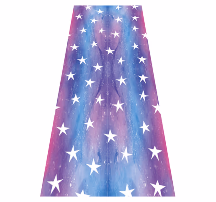 Bedroom vinyl carpet in purple cosmos with stars - TenStickers