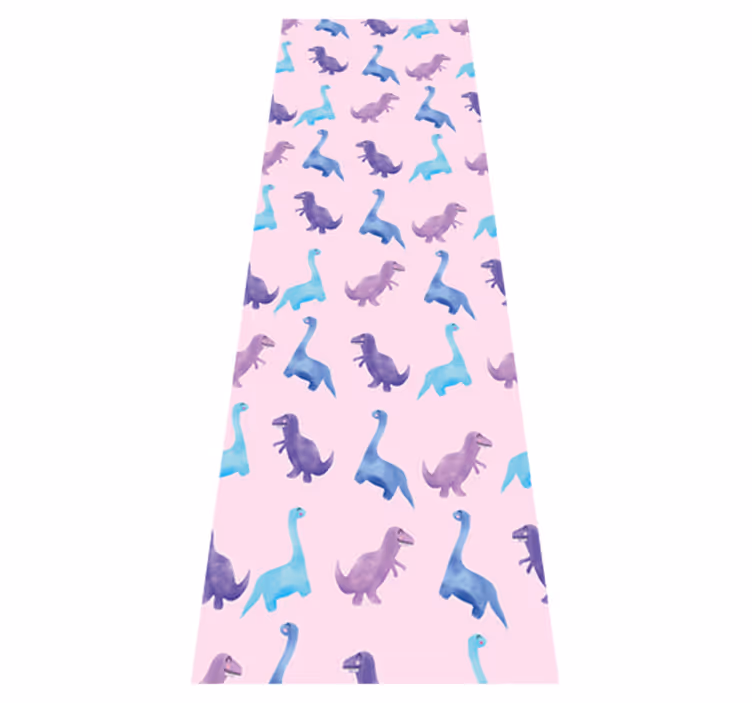 Bedroom vinyl carpet with pink dinosaurs design - TenStickers