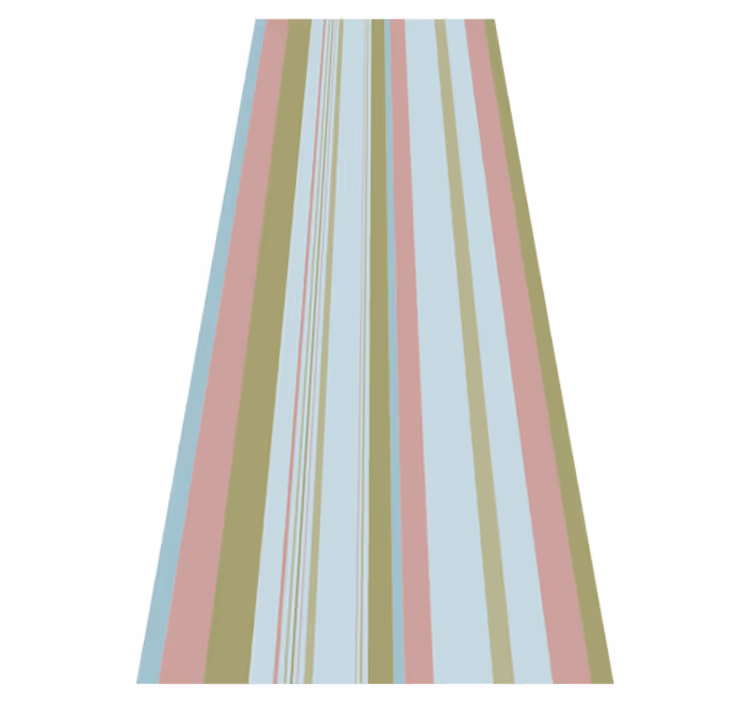 Bedroom vinyl carpet in blue and green 80's stripes - TenStickers