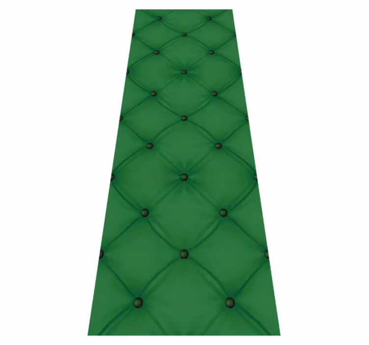 Bedroom vinyl carpet in green velour diamond pattern - TenStickers