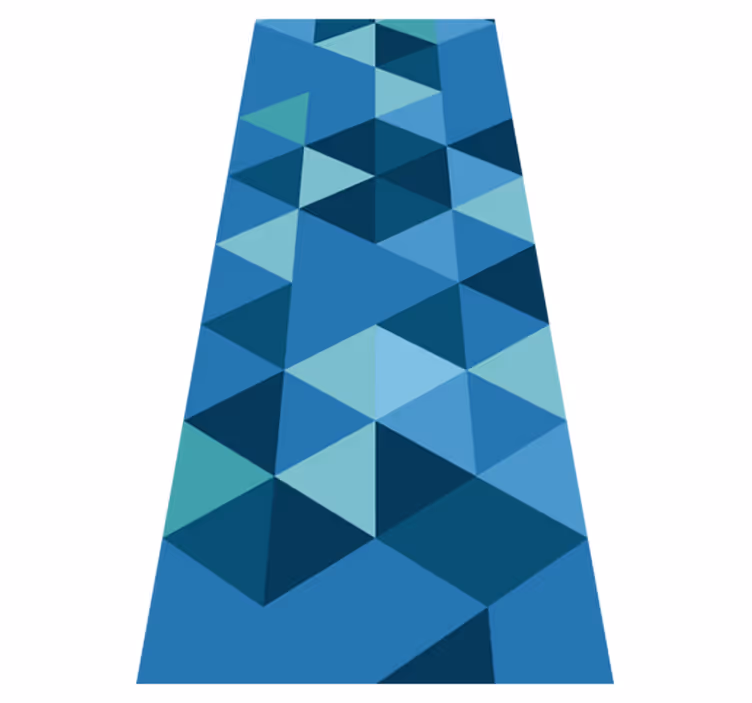 Bedroom vinyl carpet geometric squares blue - TenStickers