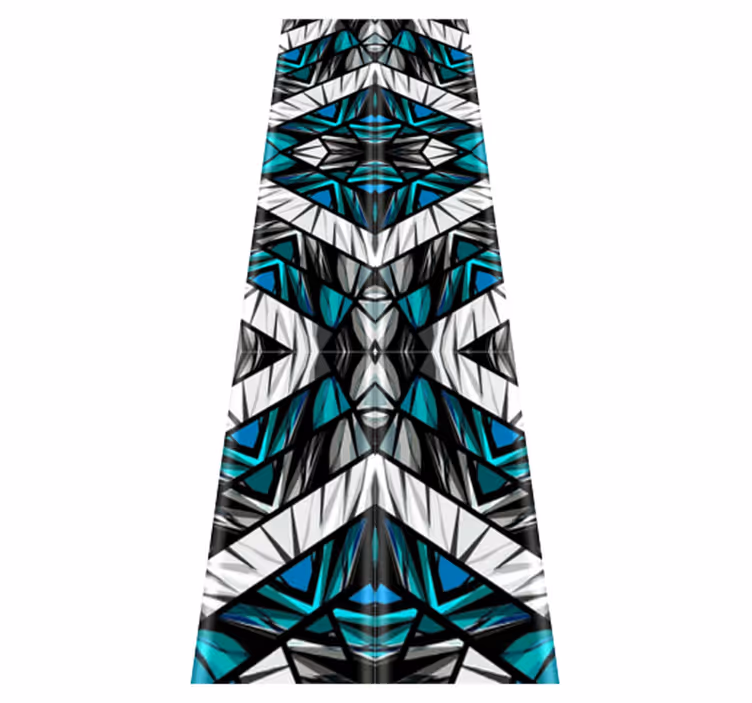 Cool black blue and white graffiti bedroom vinyl carpet - TenStickers