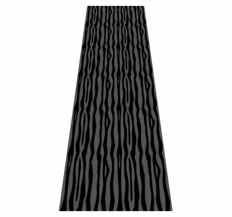 Bedroom vinyl carpet in grey and black wavy stripes - TenStickers